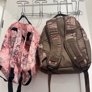 Pink and Brown hunters Backpacks